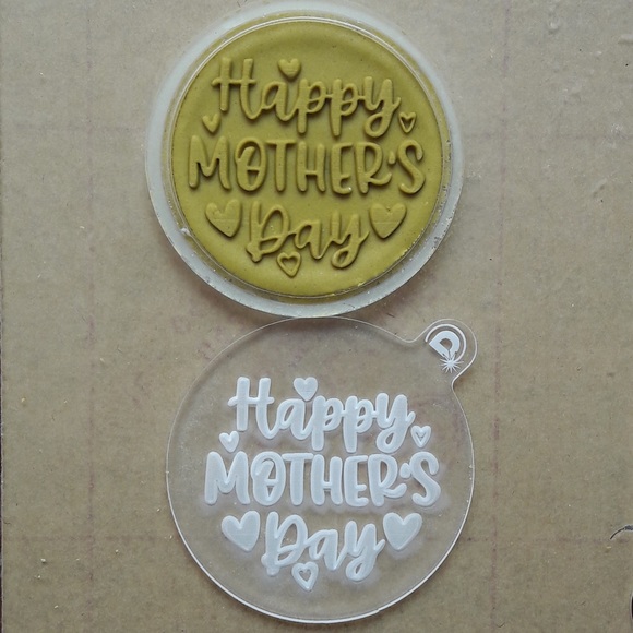Special Mother's Day Acrylic Outbosser Fondant Stamps For Cakes & Cupcakes. - Picture 3 of 15
